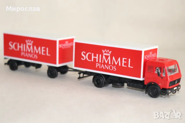 HERPA 1:87 H0 MERCEDES BENZ КАМИОН TIR МОДЕЛ КОЛИЧКА, снимка 4 - Колекции - 49651120