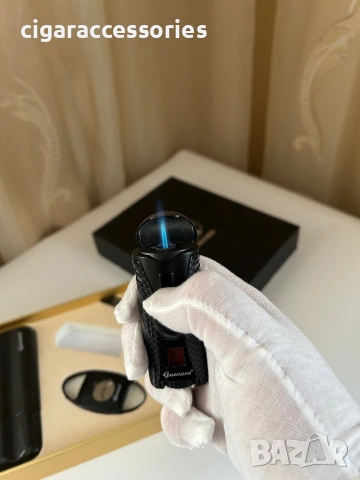 Guevara подаръчен комплект за пури – калъф, запалка и резачка, снимка 2 - Табакери - 53152694