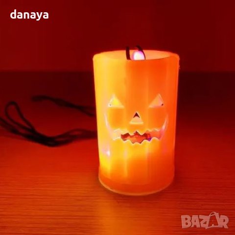 4112 Светещ гердан Тиква череп Halloween аксесоар, снимка 4 - Колиета, медальони, синджири - 42495510