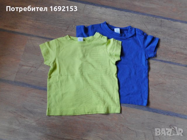 2 тениски 74 см за 4 лв, снимка 2 - Бебешки блузки - 41126361