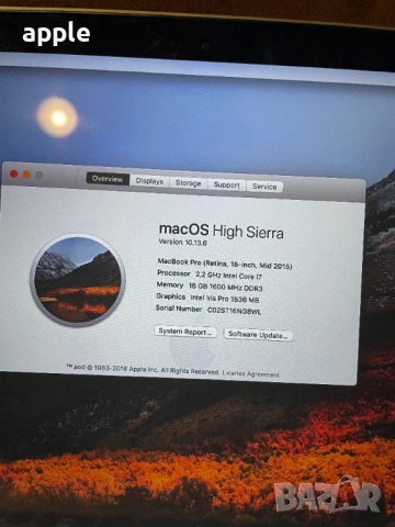 13"/15" Macbook Pro A1398/A1502 2014-2015 - На части, снимка 2 - Лаптопи за работа - 53035587