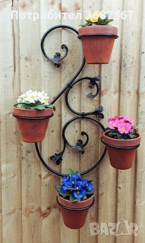Цветарници и стойки за цветя и саксии от ковано желязо , снимка 11 - Стайни растения - 40218205