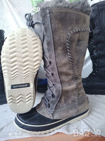 КАТО НОВИ  водоустойчиви апрески SOREL® Snow Boots original, 35 - 36 топли боти,100% естествена кожа, снимка 11 - Дамски апрески - 39618929