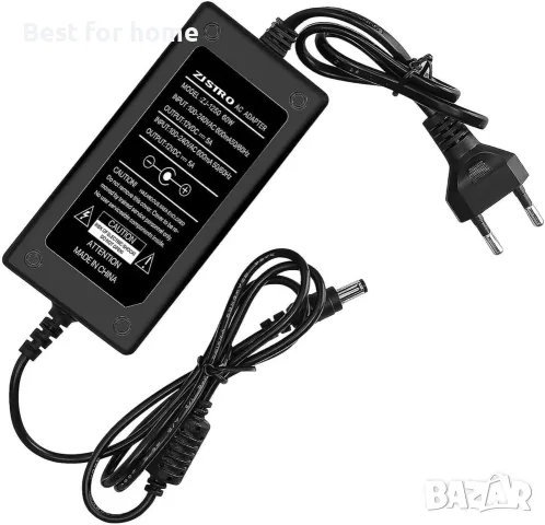 ZJSTSRO Захранващ адаптер 12V 5A (60W) AC/DC – 100-240V 50-60Hz – за LED ленти