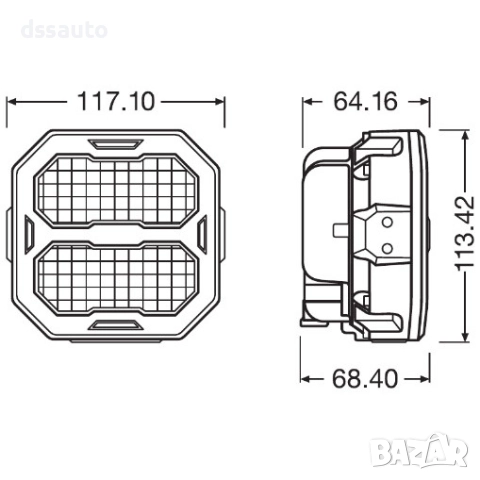 LED фар OSRAM LEDPWL 106-WD 12/24V 4500lm 6000K, снимка 2 - Аксесоари и консумативи - 52459322