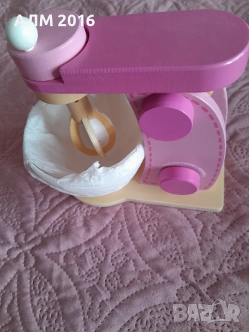 Детски дървен миксер, миксер-робот, снимка 4 - Играчки за стая - 52264081