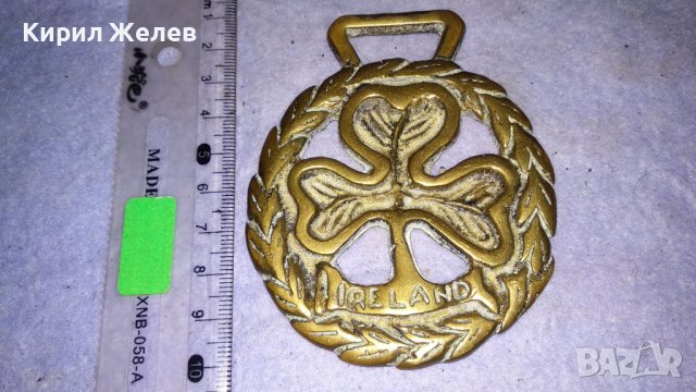 ДЕТЕЛИНА Старо БРОНЗОВО ДЕКОРАТИВНО АРТ ПАНО за СТЕНА ИРЛАНДИЯ 33991