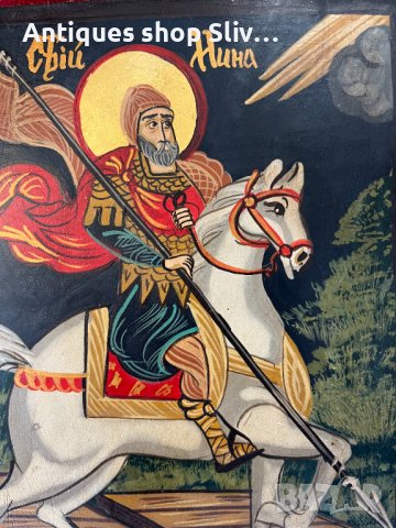 Ръчно рисувана икона на Св. Мин. №3380, снимка 4 - Антикварни и старинни предмети - 39512990
