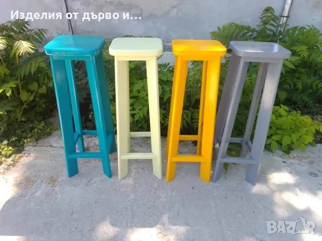 Дървени бар столове по поръчка , снимка 2 - Столове - 48409901