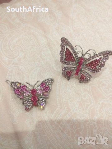 Пръстен пеперуда,Брошка, снимка 1 - Пръстени - 38788848