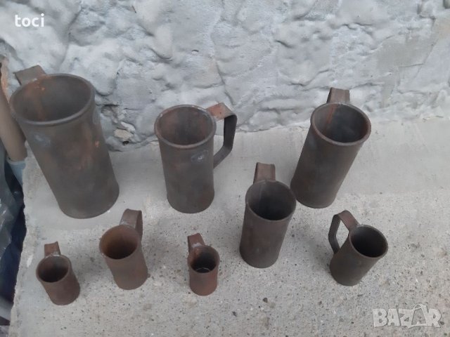 К-т стари колекционерски кръчмарски мерилки за алкохол различни милилитри 