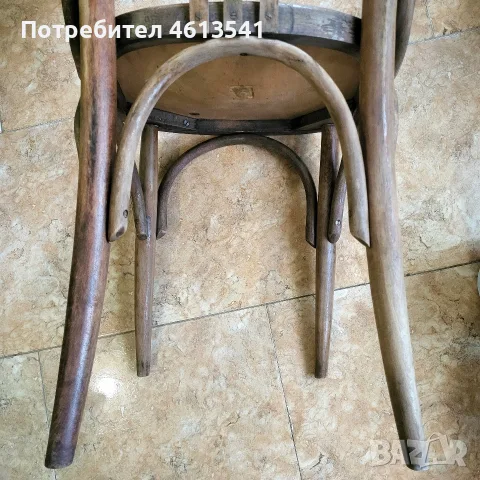 АНТИКА! Перфектен ретро стол ОРИГИНАЛЕН ЕТИКЕТ-ДИП Никос Белоянис Троян, снимка 12 - Антикварни и старинни предмети - 55788535