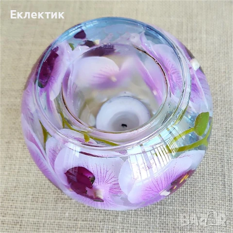 Мултифунционален стъклен декоративен съд; Орхидеи в смола., снимка 4 - Декорация за дома - 50759478