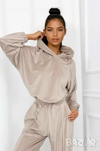 Дамски велурен комплект от две части Cloud, 3цвята , снимка 8 - Комплекти - 52699136