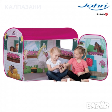 John Детска палатка Конюшна с фигурка Schleich 130077012, снимка 3 - Други - 36035045