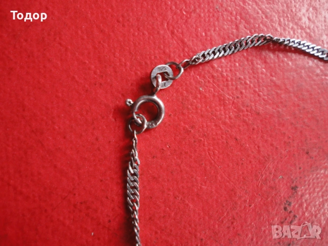 Сребърна верижка колие 925 а 45, снимка 3 - Колиета, медальони, синджири - 53323384