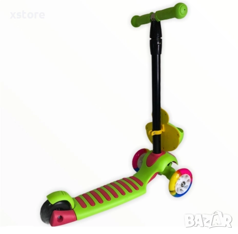 Детски скутер с LED светещи колела, снимка 2 - Детски велосипеди, триколки и коли - 52740044