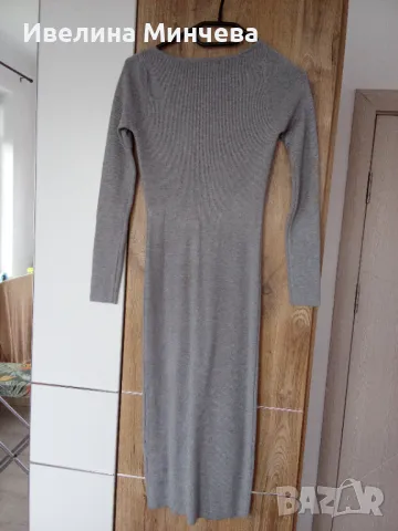 Дамска есенно-зимна дълга рокля по тялото, снимка 2 - Рокли - 49776144