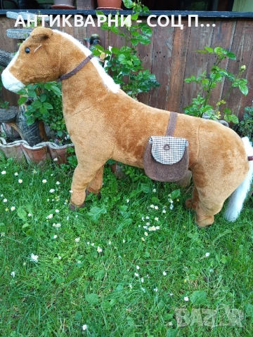 Стара Немска Голяма Плюшена Играчка Конче Тегло 5кг., снимка 4 - Антикварни и старинни предмети - 50554455