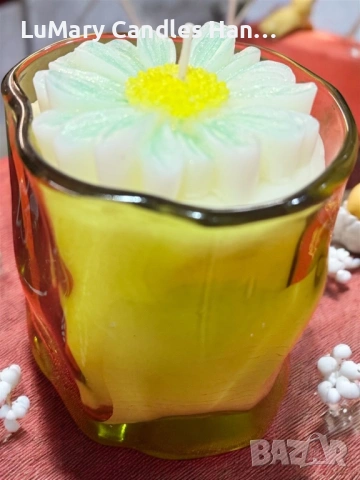 Свещ “ Пролетна нежност”, снимка 3 - Декорация за дома - 53224975