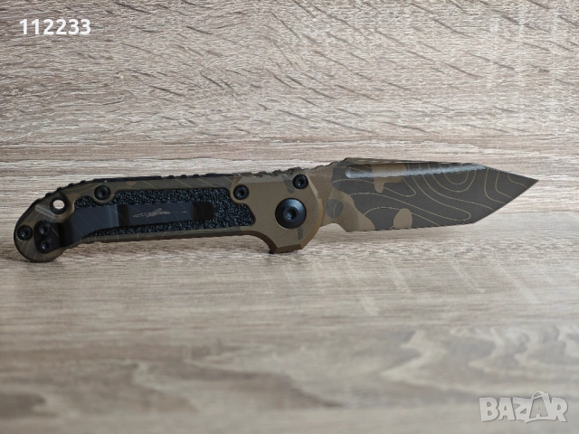 Microtech LUDT Gen III T/E Signature Automatic Knife Badlands Camo Aluminum M390MK by Tony Marfione., снимка 7 - Ножове - 53562493