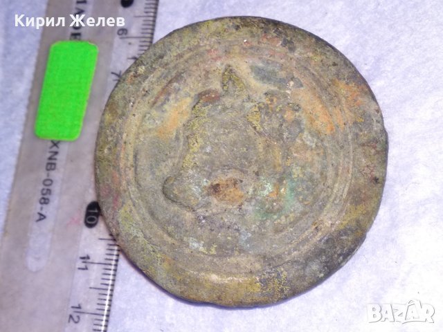 СТАРИНЕН ЕЛЕМЕНТ от УКРАСА на КОНСКА СБРУЯ ОГЛАВНИК - КОВАНО ЖЕЛЯЗО за КОЛЕКЦИЯ ВЪЗСТАНОВКИ 30787