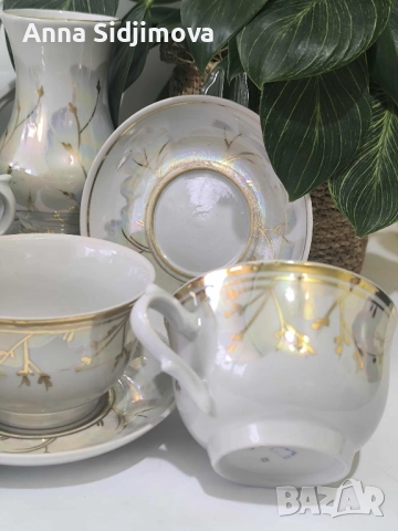 Руски порцелан сервиз за чай , снимка 6 - Сервизи - 52161898