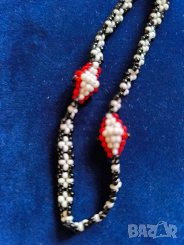 старинно колие от мъниста синци за народна носия, снимка 5 - Антикварни и старинни предмети - 53146949