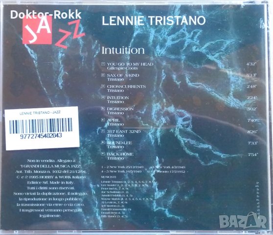 Lennie Tristano – Intuition (1995, CD), снимка 2 - CD дискове - 38719187