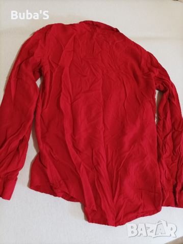 Дамска червена риза С-М размер , снимка 1 - Ризи - 44779116