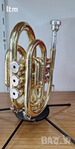 ДЖОБЕН ТРОМПЕТ,POCKET TRUMPET., снимка 4 - Духови инструменти - 41262477