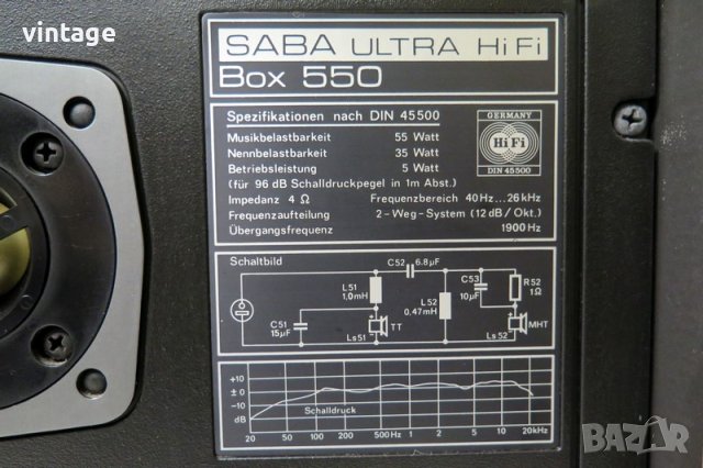 SABA ULTRA Hi Fi Box 550, снимка 6 - Тонколони - 40367048