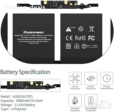 Нова Батерия за лаптоп съвместима с MacBook Pro 15 инча , снимка 4 - Захранвания и кутии - 42271771