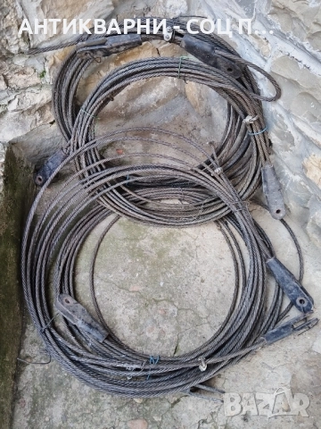Стари Соц Телени Въжета / 4 Броя / 20 Метра Брой / 10 кг. Брой / 10мм / 50лв. Брой! , снимка 3 - Резервни части за машини - 52250404