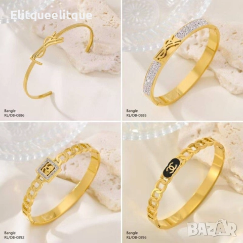 гривни от висококачествена стомана chanel hermes gucci, снимка 18 - Гривни - 52185539