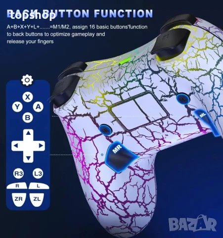 НОВ джойстик Gammeefy Switch Controller, Wireless Switch Pro Controller за Nintendo Switch/Lite/OLED, снимка 8 - Джойстици и геймпадове - 50503823