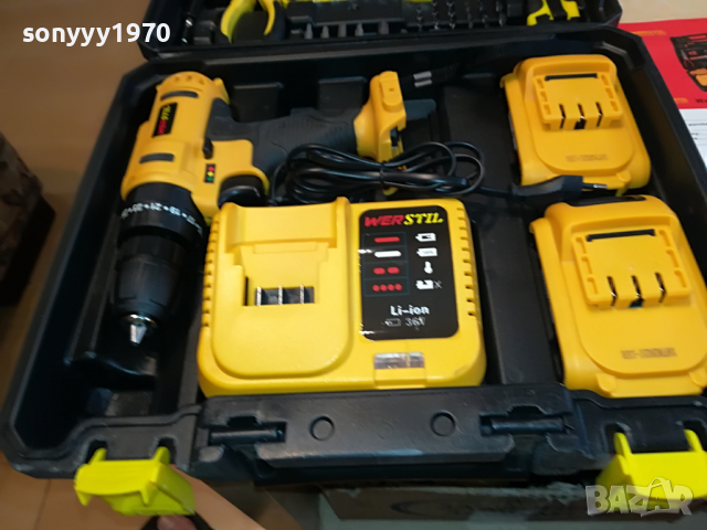 LI-ION 36V ВИНТОВЕРТ+CHARGER & 2X BATTERY PACK 0104220936, снимка 6 - Винтоверти - 36303140