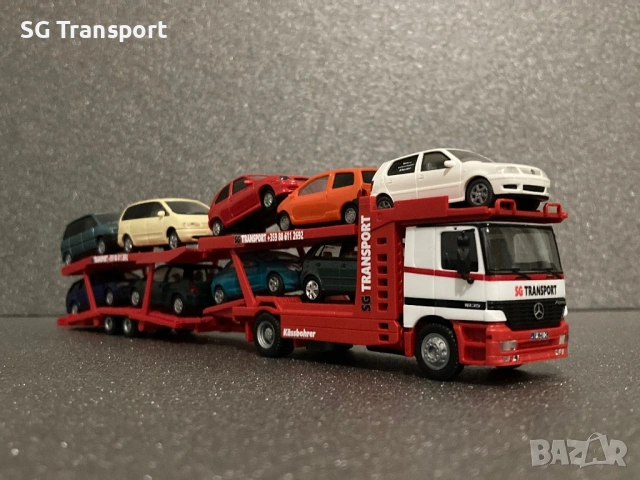 Mercedes Actros 1835 MP1 Kässbohrer SuperTrans Herpa 1:87 Автовоз, снимка 3 - Колекции - 53055688