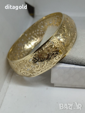 Масивна 14К златна гривна класически модел, нова, 35 гр, снимка 3 - Гривни - 52703889