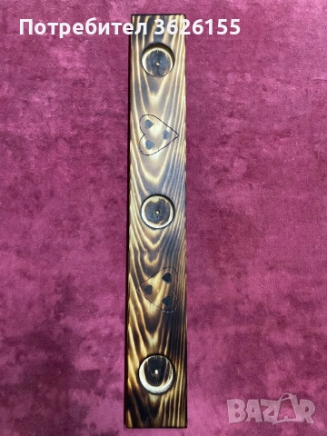 Дървен свещник, снимка 2 - Декорация за дома - 53275855