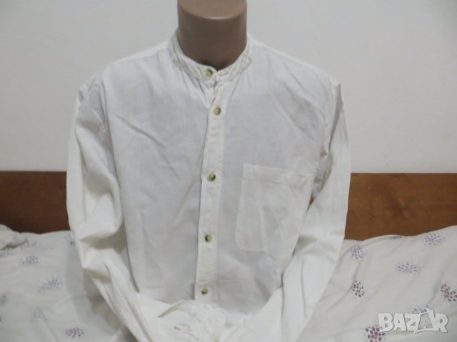 Мъжка риза с дълъг ръкав от лен Gino Bellini, снимка 1 - Ризи - 41312639