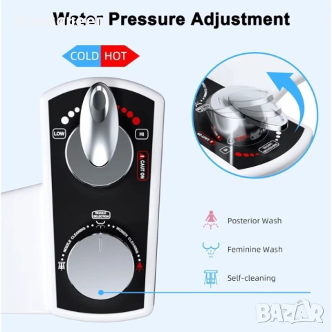 4672 Универсален биде накрайник с двойна функция и автоматично прибиране на дюзите, снимка 2 - Други - 53823543