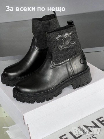 Celine Дамски Черни Боти Селин Код E1231, снимка 2 - Дамски боти - 53754760