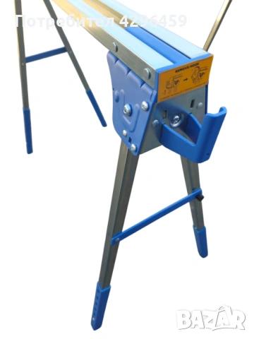 2 бр. Магаре стойки 760-900 мм, 300 кг с държачи за маса, снимка 6 - Други инструменти - 53661583