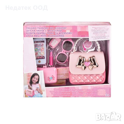  Детска чанта с аксесоари, слънчеви очила, звук и светлина, 8 бр.