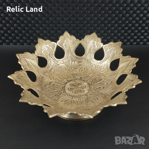 Месингова фруктиера / бонбониера, снимка 3 - Антикварни и старинни предмети - 44559017