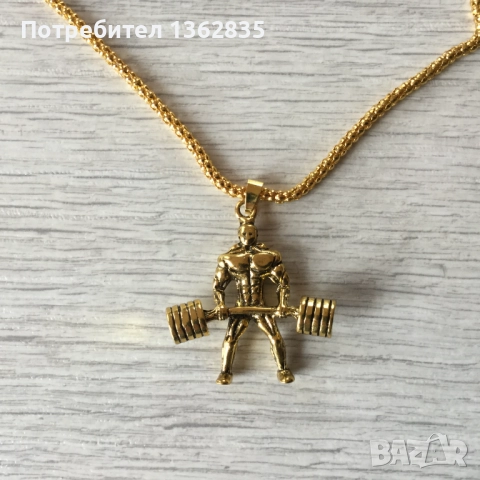 метален накит украшение медальон подарък за фитнес маняци кулуристи, снимка 3 - Подаръци за мъже - 51919087