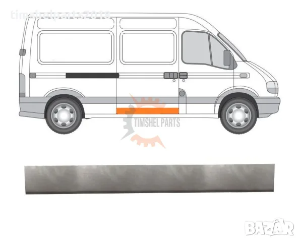Ремонтен панел "15 см" Плъзгаща Врата за Renault Master , Opel Movano 1997-2010 год