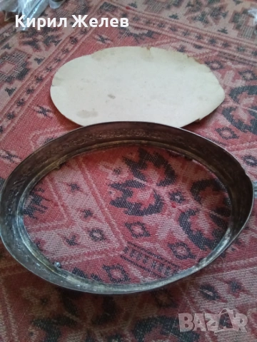 Античен поднос с дръжки декориран сребърен или посребрен 54307, снимка 5 - Антикварни и старинни предмети - 53601258