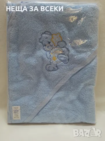 Българска бебешка хавлия с качулка 80 / 80 см / Ко хавлия /